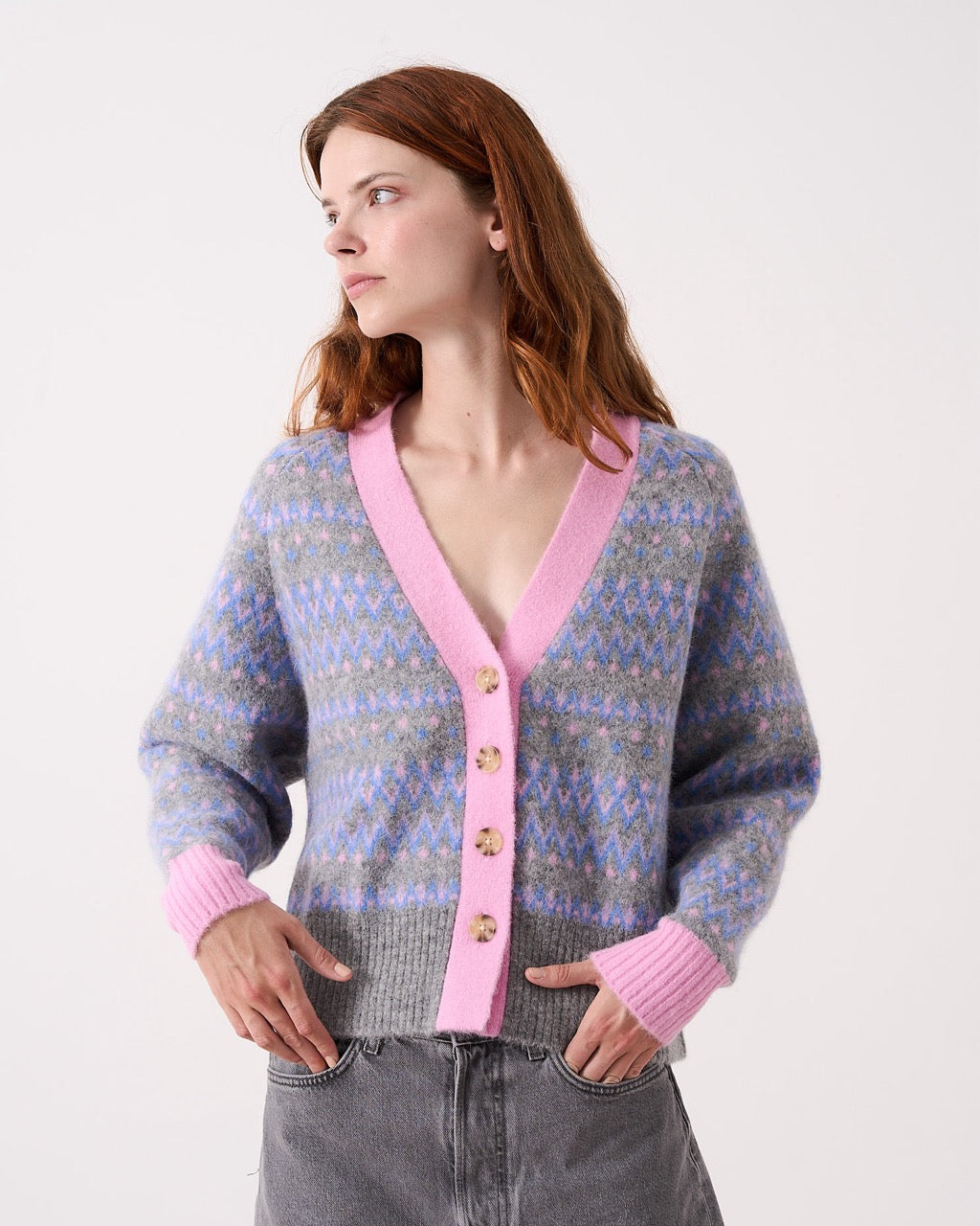 Absolute Cashmere Abaigh Cardigan Begonia