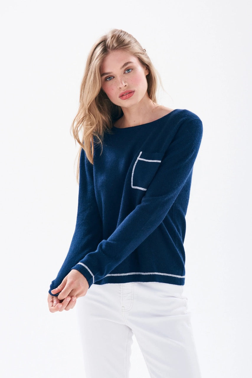 Jumper1234 Pocket Crew Sweater