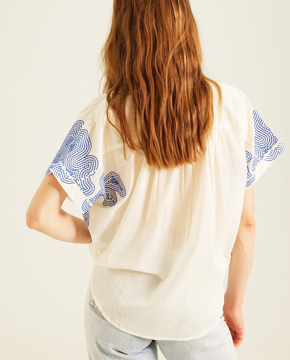 Sacrecoeur Maya Blouse Blueflower