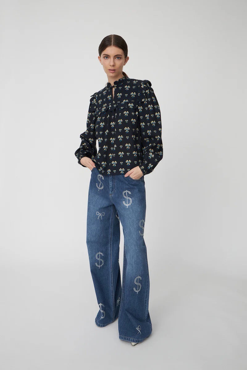 Stella Nova Bow printed blouse