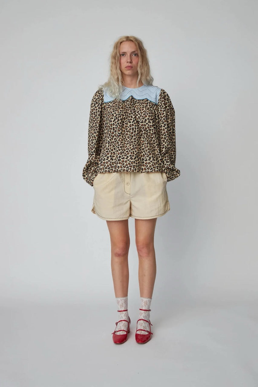 Stella Nova Leopard Blouse with embroidery